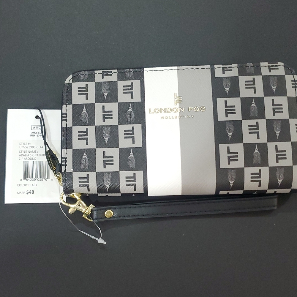 London Fog Black and Gray Wallet - NWT